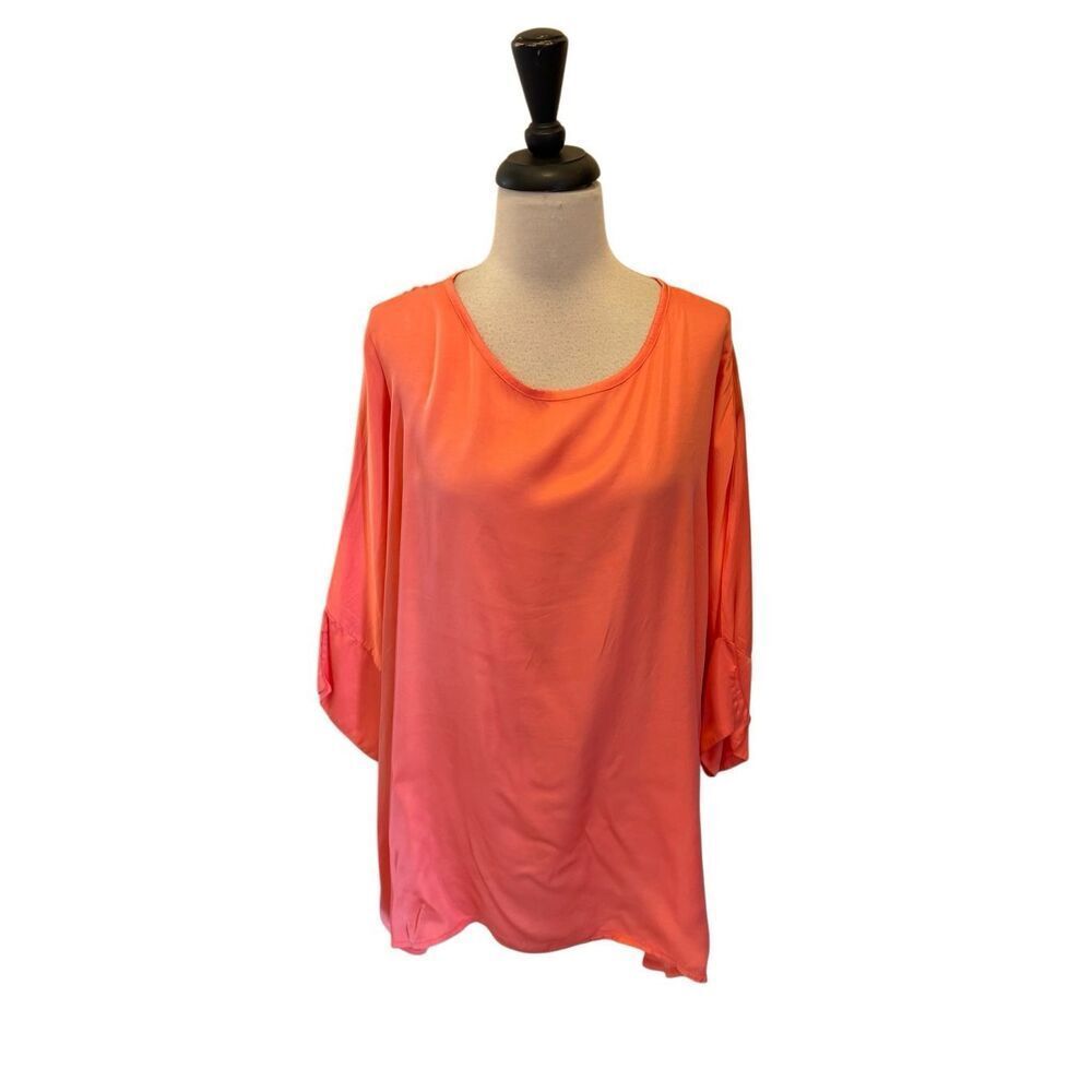 Sofia Women's Dolman Sleeve Rayon Blend Tunic Top Pink One Size